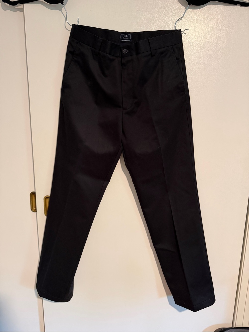 Dockers D2 Black Men's Dress Pants -Straight Fit, 34x34
